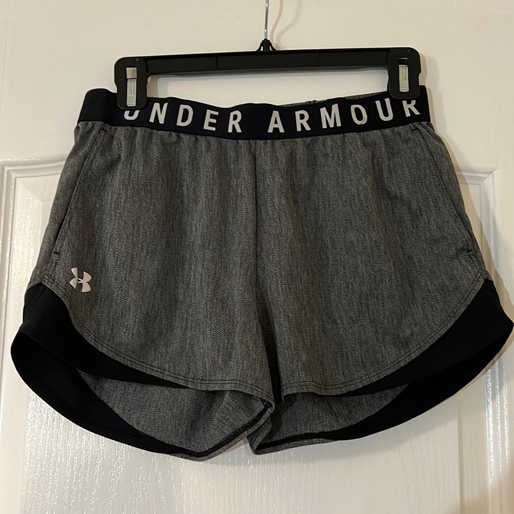 Under Armour Gray and Black Athletic Shorts